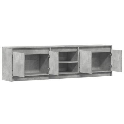 TV-Schrank mit LED-Beleuchtung Betongrau 180x34x50 cm