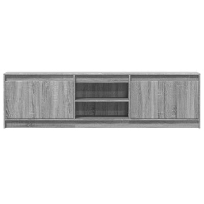 TV-Schrank mit LED-Beleuchtung Grau Sonoma 180x34x50 cm