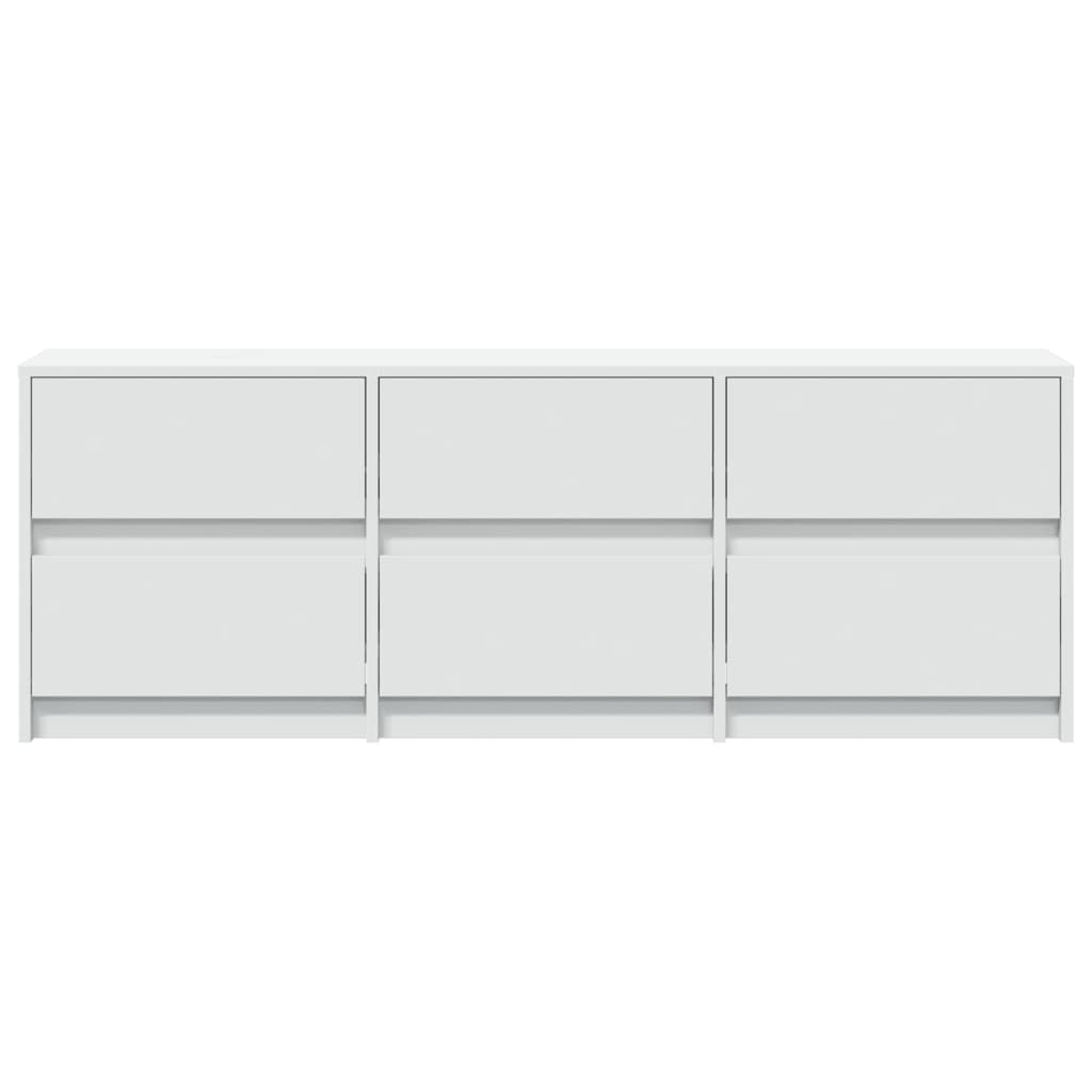 TV-Schrank mit LED-Beleuchtung Weiß 140x34x50 cm Holzwerkstoff