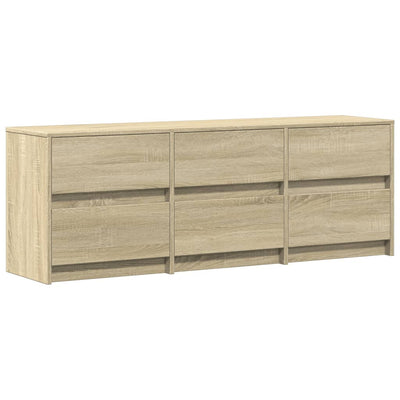 TV-Schrank mit LED-Beleuchtung Sonoma-Eiche 140x34x50 cm