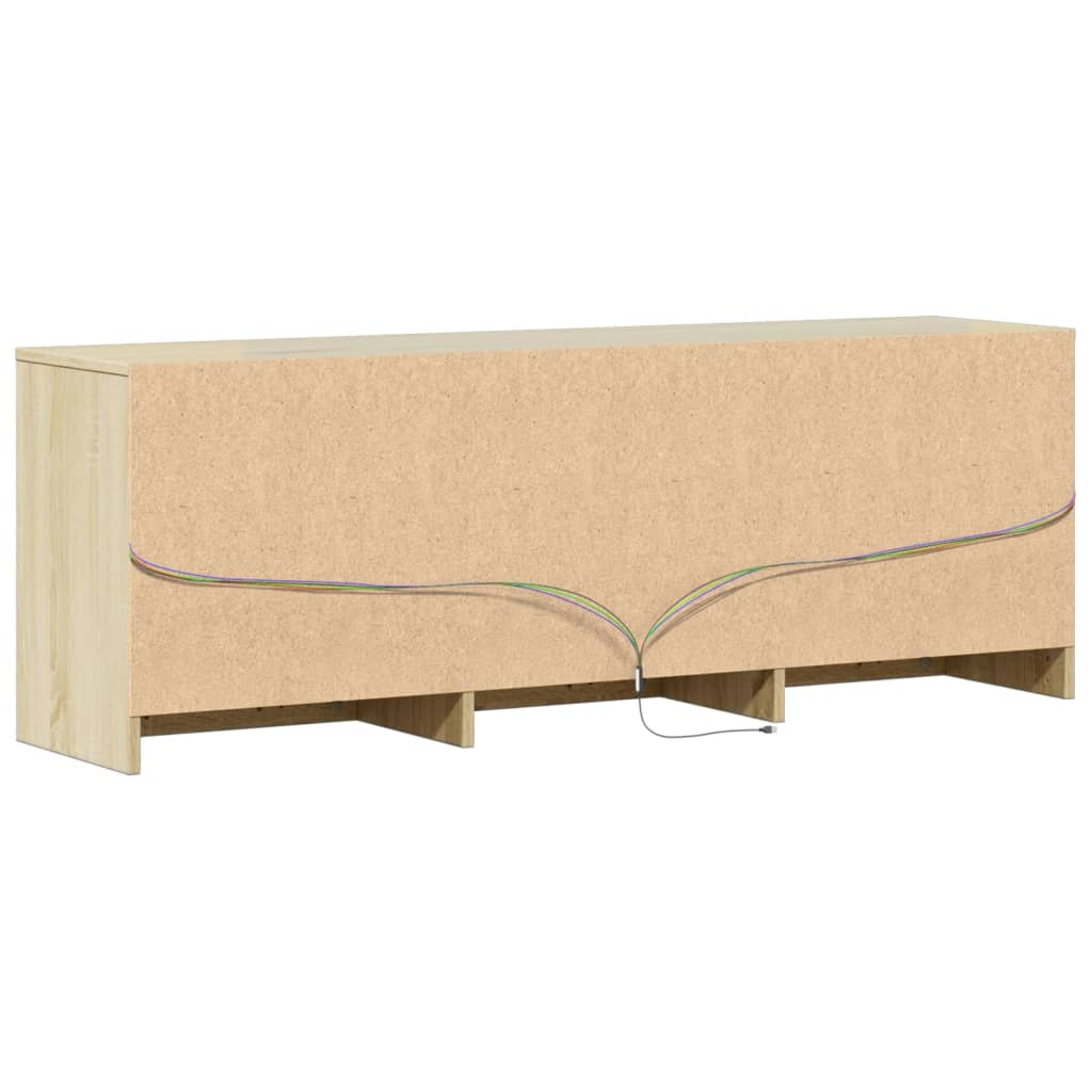 TV-Schrank mit LED-Beleuchtung Sonoma-Eiche 140x34x50 cm