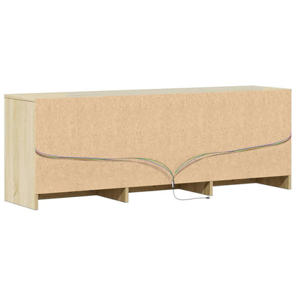 TV-Schrank mit LED-Beleuchtung Sonoma-Eiche 140x34x50 cm