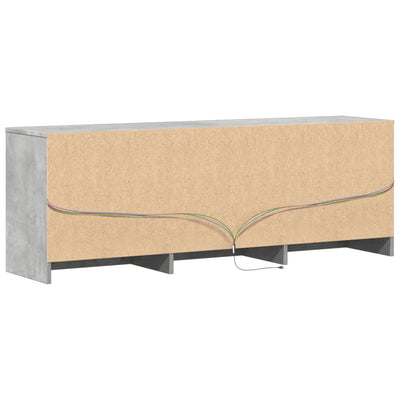 TV-Schrank mit LED-Beleuchtung Betongrau 140x34x50 cm