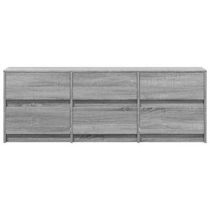 TV-Schrank mit LED-Beleuchtung Grau Sonoma 140x34x50 cm