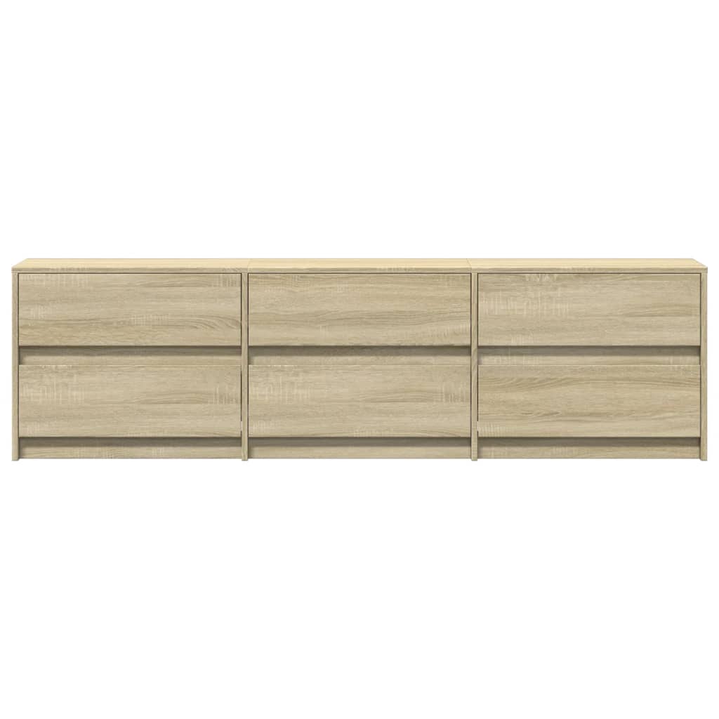 TV-Schrank mit LED-Beleuchtung Sonoma-Eiche 180x34x50 cm