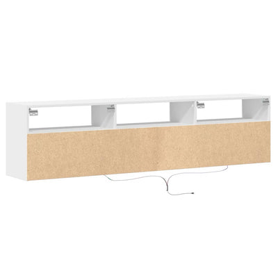 TV-Wandschrank mit LED Weiß 180x31x45 cm