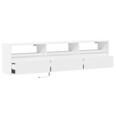 TV-Wandschrank mit LED Weiß 180x31x45 cm