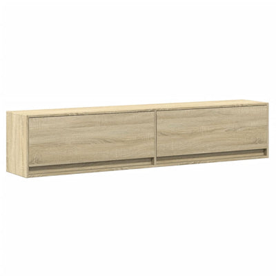 TV-Wandschrank mit LED Sonoma-Eiche 180x31x38 cm