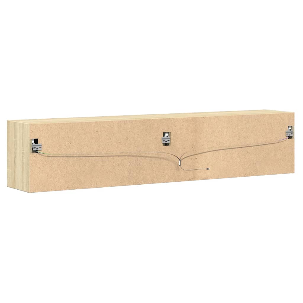 TV-Wandschrank mit LED Sonoma-Eiche 180x31x38 cm