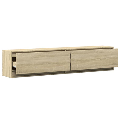 TV-Wandschrank mit LED Sonoma-Eiche 180x31x38 cm