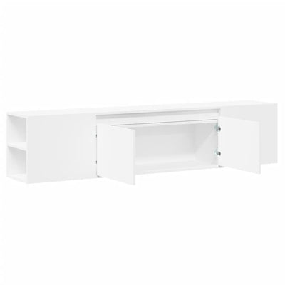 TV-Wandschrank mit LED-Beleuchtung Weiß 180x31x39,5 cm