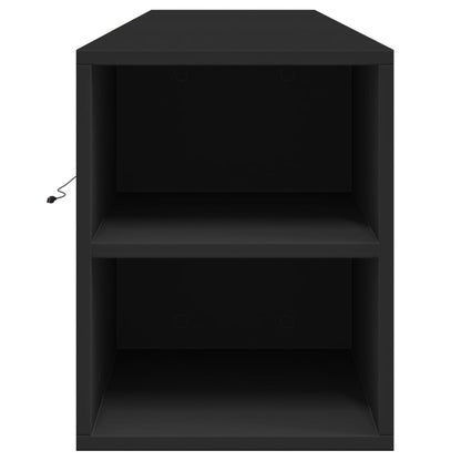 TV-Wandschrank mit LED-Beleuchtung Schwarz 180x31x39,5 cm