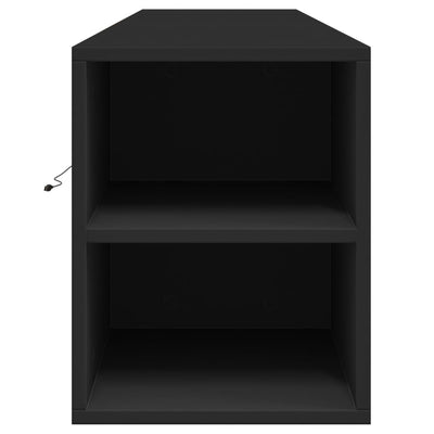 TV-Wandschrank mit LED-Beleuchtung Schwarz 180x31x39,5 cm