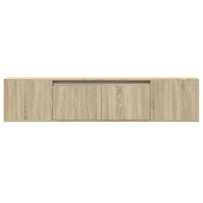 TV-Wandschrank mit LED-Beleuchtung Sonoma-Eiche 180x31x39,5 cm