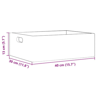 Holzkiste mit Griffen 40x30x13 cm Massivholz Kiefer