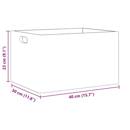 Holzkiste mit Griffen Schwarz 40x30x23 cm Massivholz Kiefer