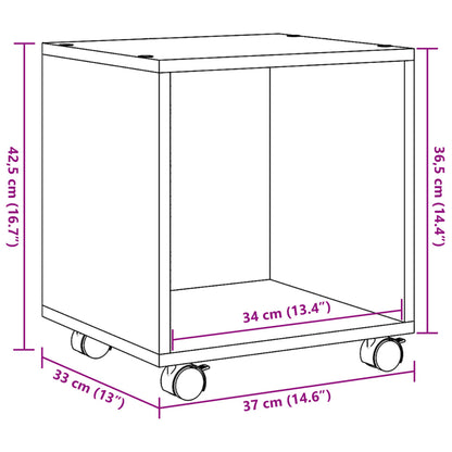 Rollschrank Weiß 37x33x42,5 cm Holzwerkstoff