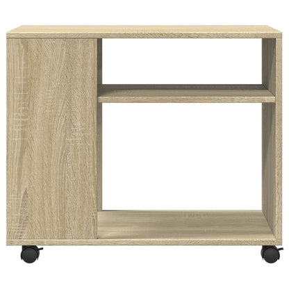 Beistelltisch mit Rollen Sonoma Eiche 70x35x60 cm Holzwerkstoff