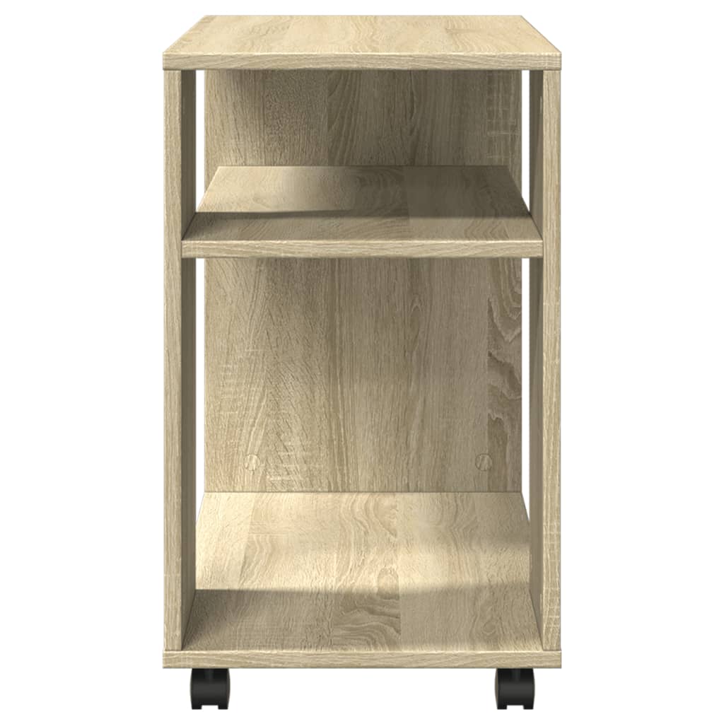 Beistelltisch mit Rollen Sonoma Eiche 70x35x60 cm Holzwerkstoff