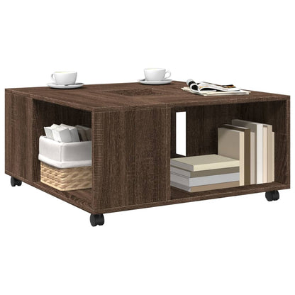 Couchtisch Braun Eichen-Optik 80x80x40 cm Holzwerkstoff