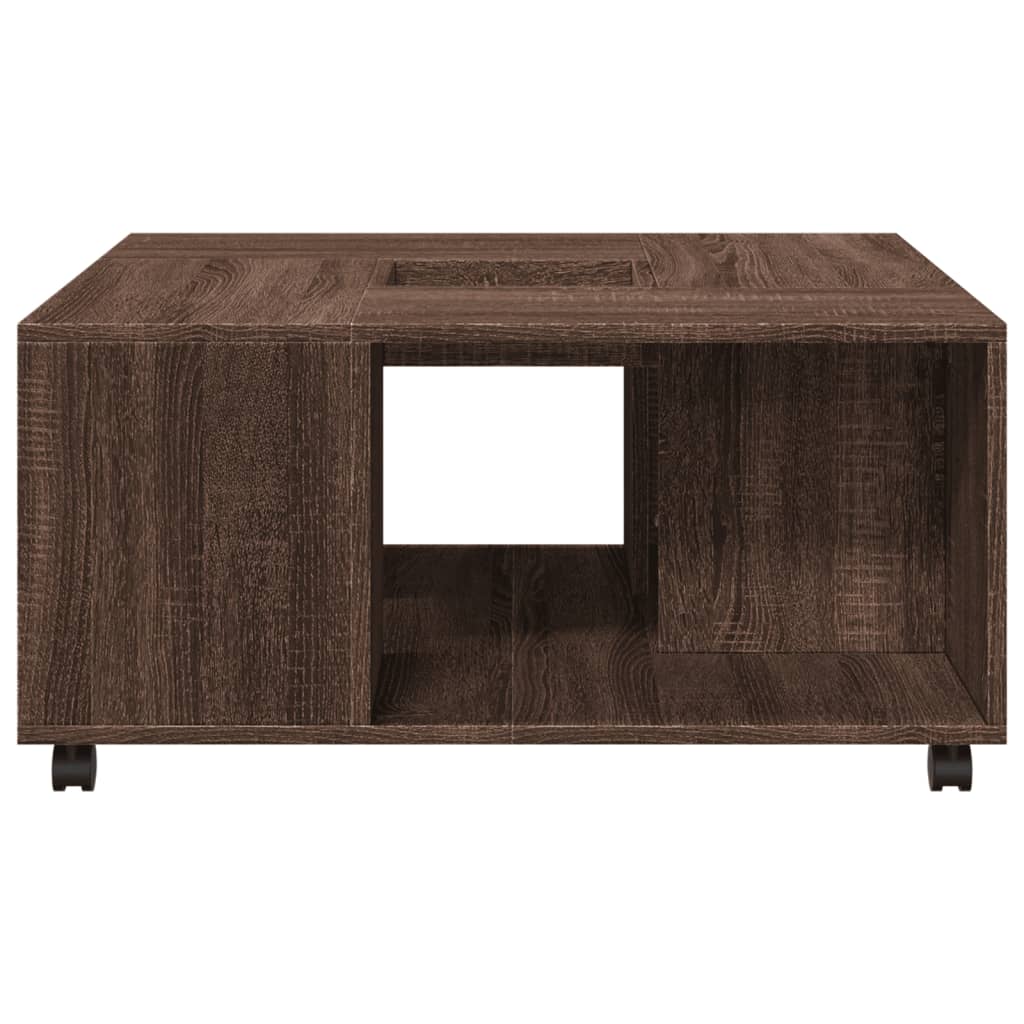 Couchtisch Braun Eichen-Optik 80x80x40 cm Holzwerkstoff