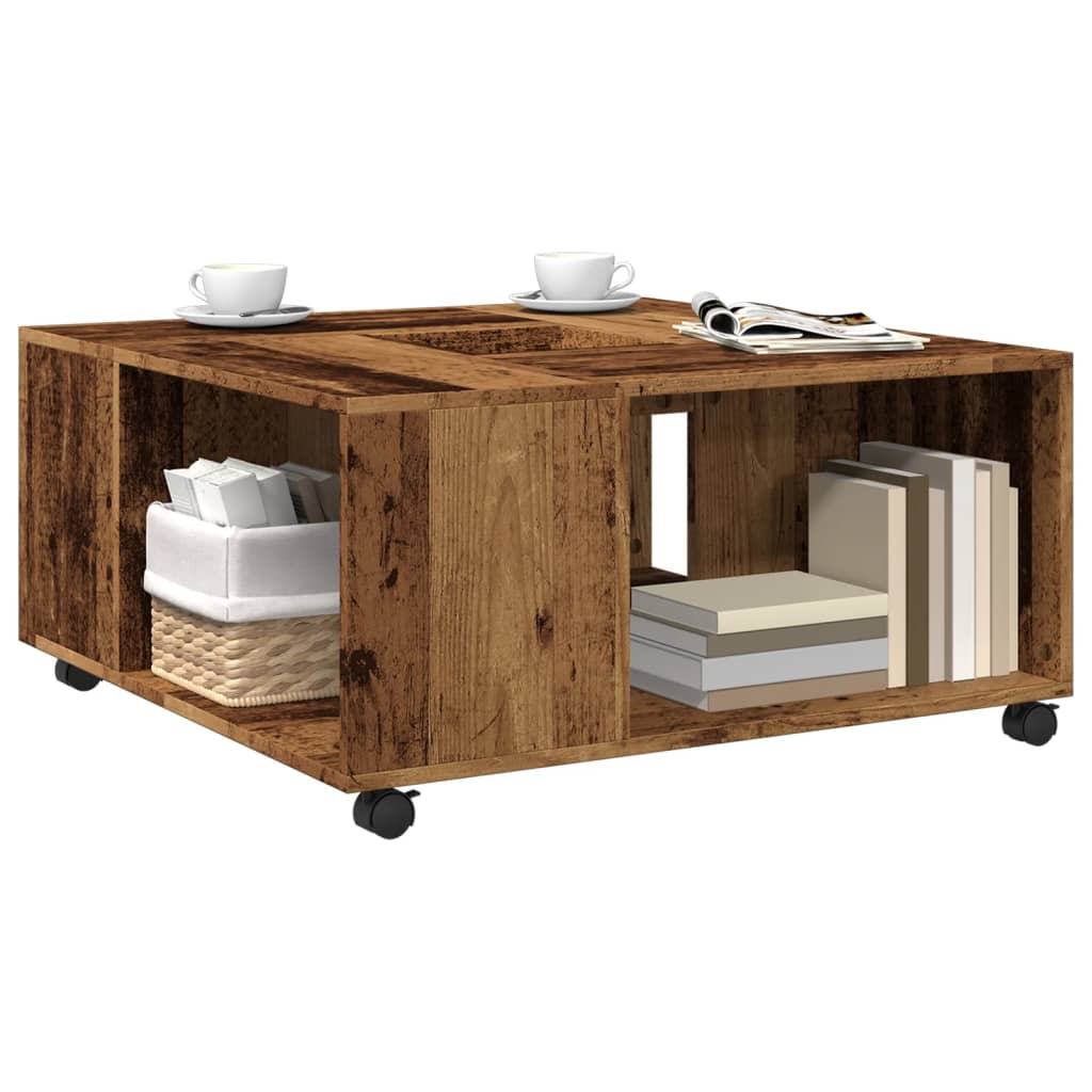 Couchtisch Altholz-Optik 80x80x40 cm Holzwerkstoff