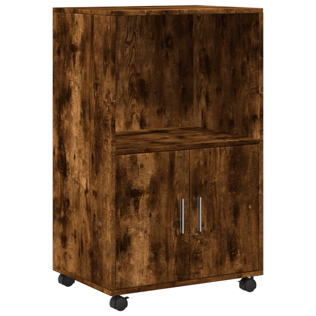 Rollschrank Räuchereiche 55x40x91 cm Holzwerkstoff