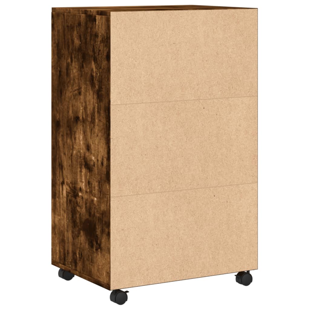 Rollschrank Räuchereiche 55x40x91 cm Holzwerkstoff