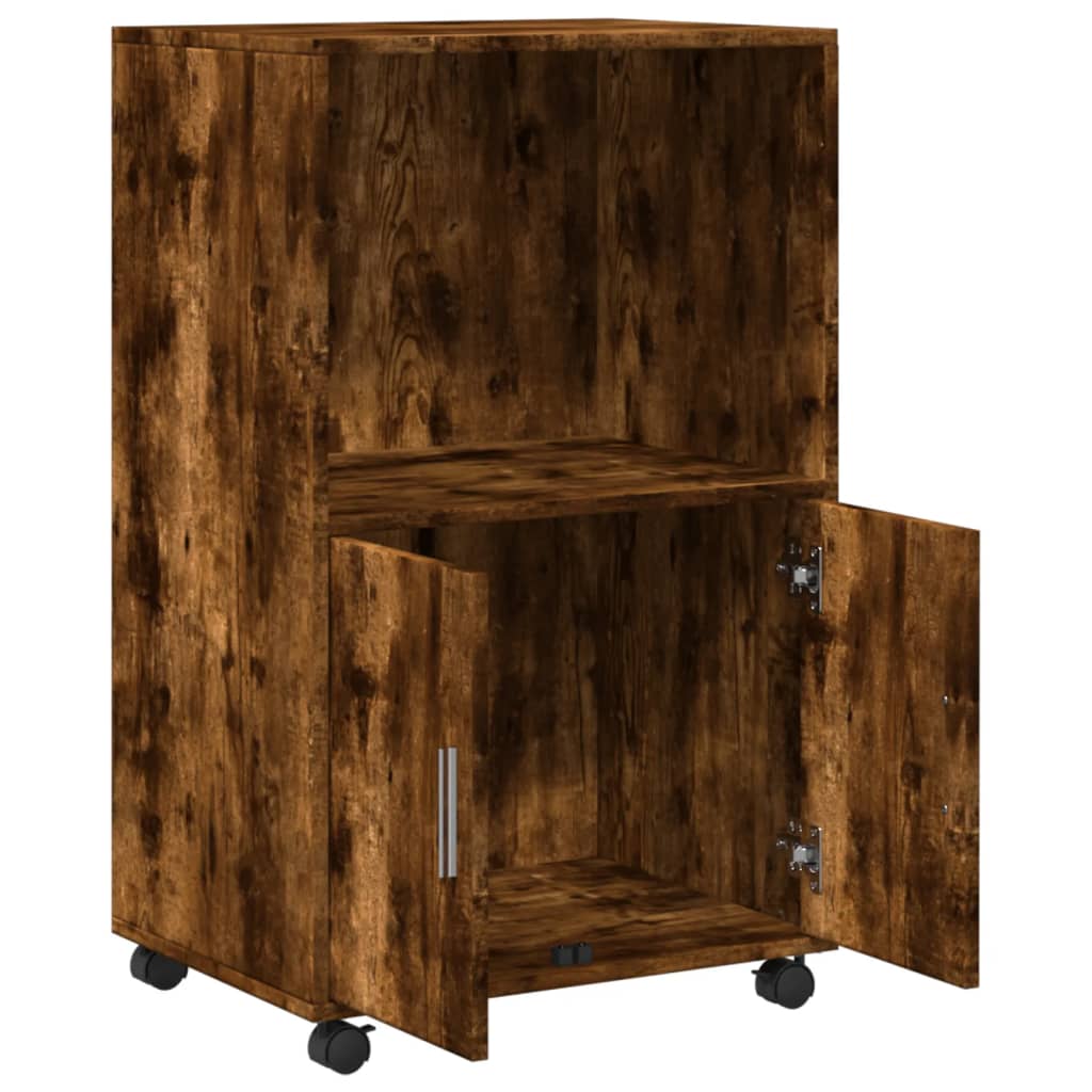 Rollschrank Räuchereiche 55x40x91 cm Holzwerkstoff