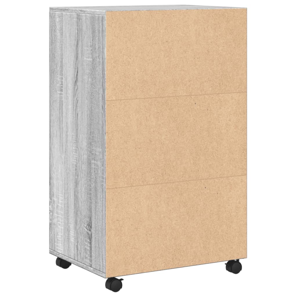 Rollschrank Grau Sonoma 55x40x91 cm Holzwerkstoff