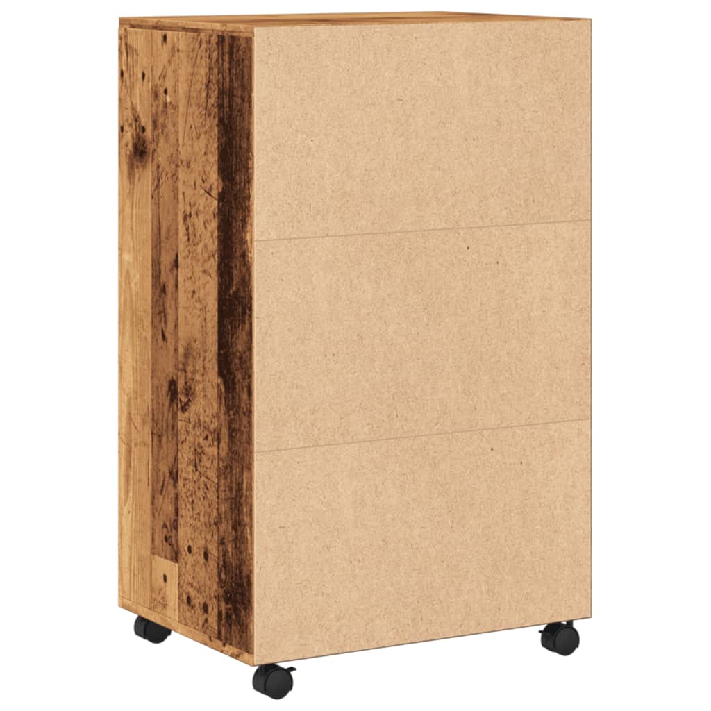 Rollschrank Altholz-Optik 55x40x91 cm Holzwerkstoff