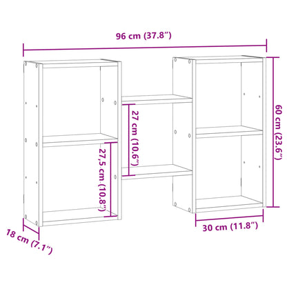 Wandregal Schwarz 96x18x60 cm Holzwerkstoff