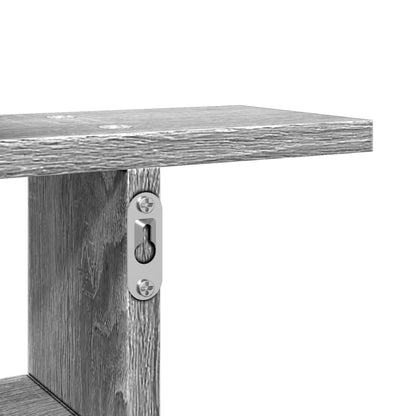 Wandregale 2 Stk. Grau Sonoma 38x12x38 cm Holzwerkstoff