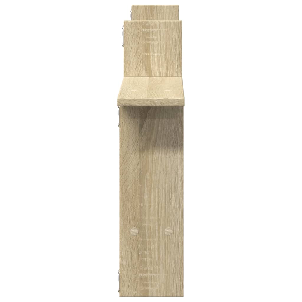 Wandregale 2 Stk. Sonoma-Eiche 50x12x50 cm Holzwerkstoff