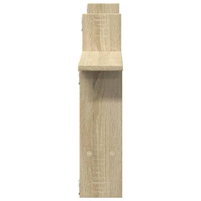 Wandregale 2 Stk. Sonoma-Eiche 50x12x50 cm Holzwerkstoff