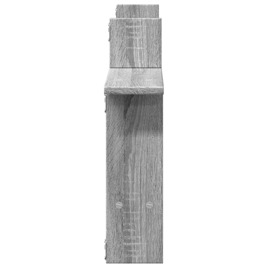 Wandregale 2 Stk. Grau Sonoma 50x12x50 cm Holzwerkstoff