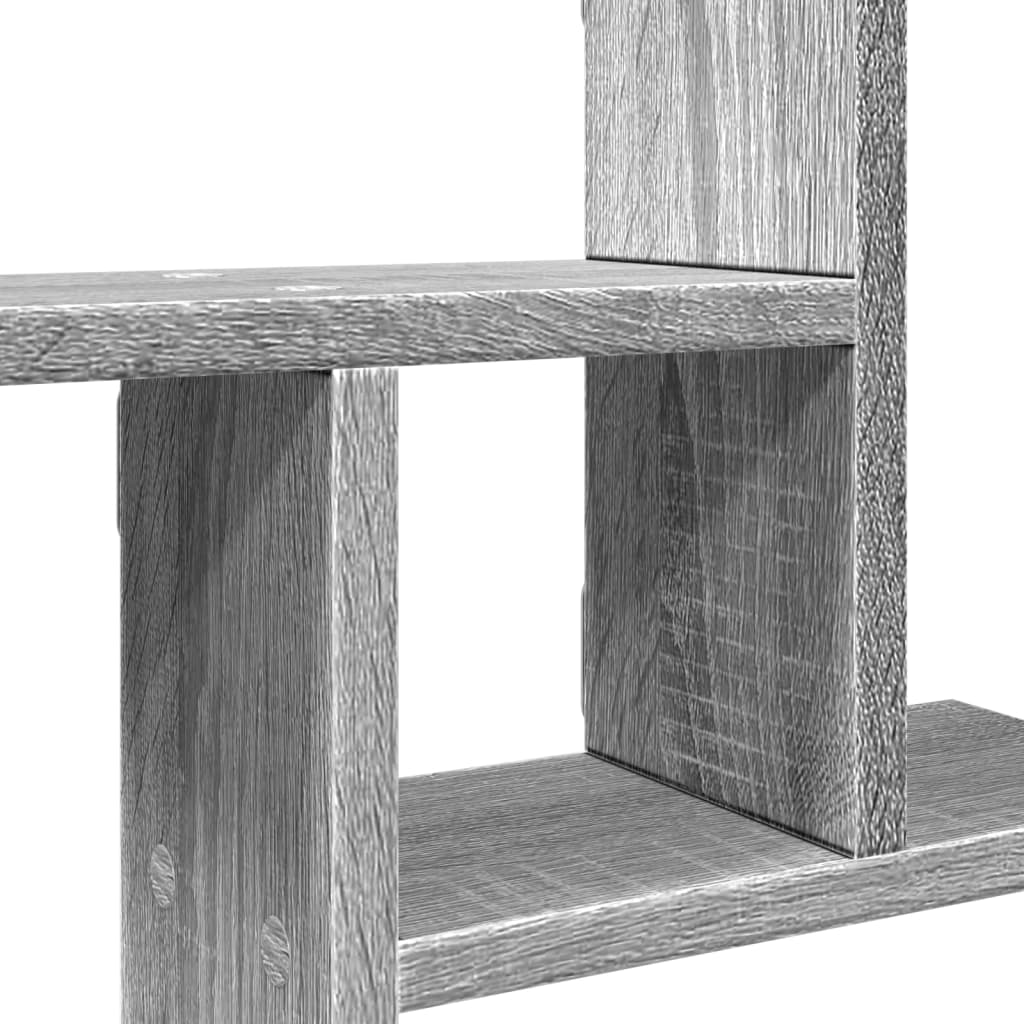 Wandregale 2 Stk. Grau Sonoma 50x12x50 cm Holzwerkstoff