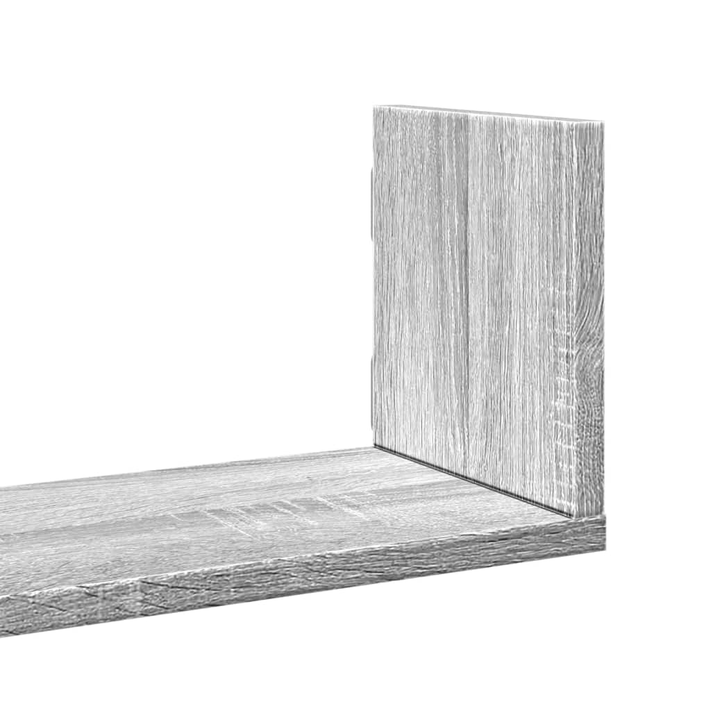 Wandregale 3 Stk. Grau Sonoma 58x18x18 cm Holzwerkstoff