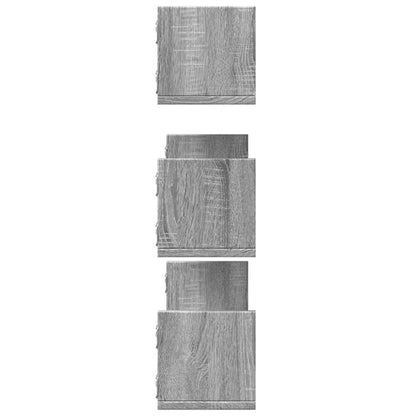 Wandregale 3 Stk. Grau Sonoma 80x18x18 cm Holzwerkstoff