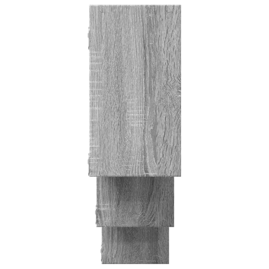 Wandregal Grau Sonoma 159x18x66 cm Holzwerkstoff