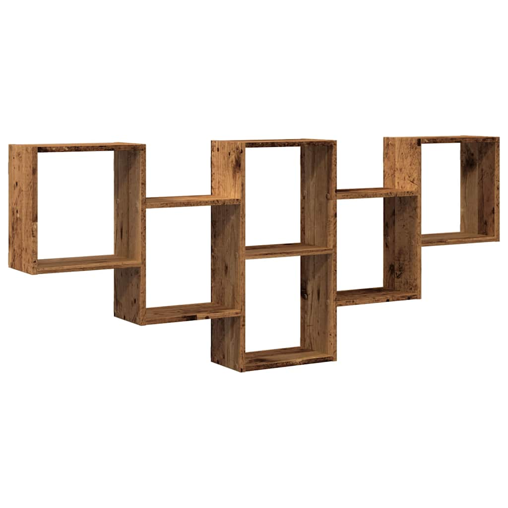 Wandregal Altholz-Optik 159x18x66 cm Holzwerkstoff