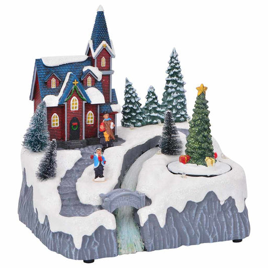 Decorazione del villaggio di Natale multicolore 20,5 x 17 x 21 cm