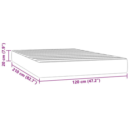 Taschenfederkernmatratze Dunkelblau 120x210x20 cm Samt