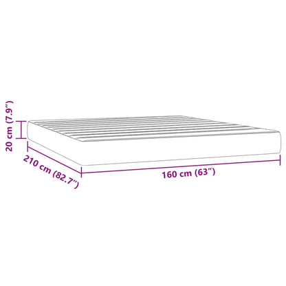 Taschenfederkernmatratze Dunkelblau 160x210x20 cm Samt