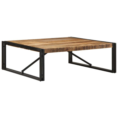 Couchtisch 100x100x35 cm Raues Massivholz Mango