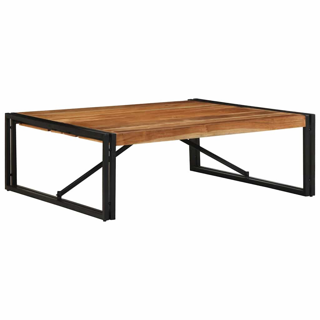 Couchtisch 100x100x35 cm Raues Massivholz Akazie