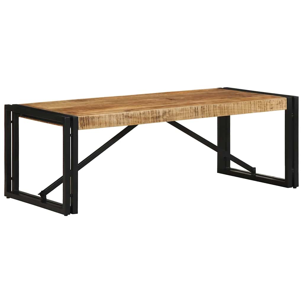 Couchtisch 100x50x35 cm Raues Massivholz Mango