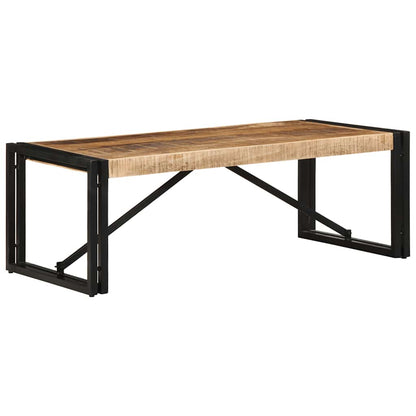 Couchtisch 100x50x35 cm Raues Massivholz Mango