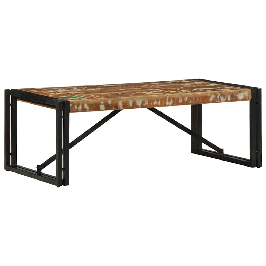 Couchtisch Mehrfarbig 100x50x35 cm Altholz Massivholz