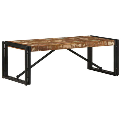 Couchtisch Mehrfarbig 100x50x35 cm Altholz Massivholz